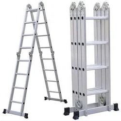 Heavy duty extension small hinge multi purpose ladder 4x3 TUV/GS 330 lb. max capacity