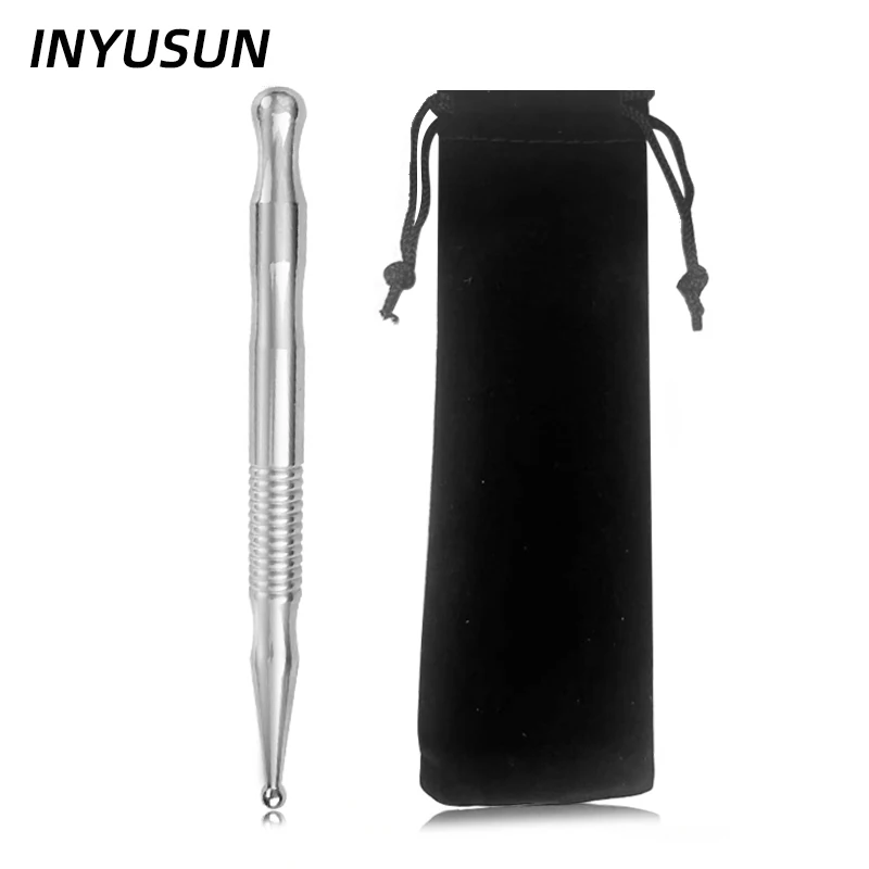 

Цельная акупунктурная палочка из нержавеющей стали, портативная и практичная, для рук, ног, акупунктурного массажа глаз, инструмента для массажа лица