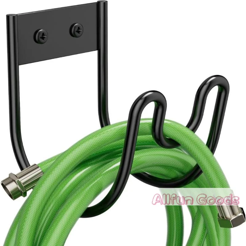 Wall Mounted Garden Hose Holder Sprayed Iron Water Pipe Storage Rack Heavy Duty Rustproof For Backyard Lawn Irrigation Organizer