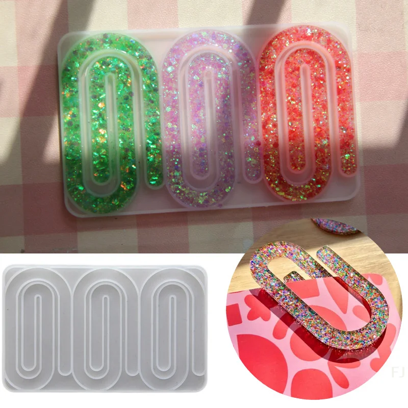 

[YU]Silicone Pendant Mold Earring Molds Paper Clip Shape Jewelry Molds Silicone Texture Present For Jewelry Enthusiasts