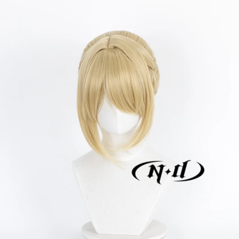 Nd evelyn chevalier cosplay perucas zenless zona zero zz cosplay perucas de cabelo para comic con coser festa resistente ao calor sintético