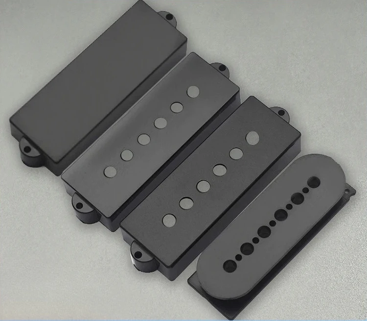 

4PCS 5-String 5PB Pickup Cover Bobbin Openned/Sealed Smooth/Matt Surface PB Bass Guitar Pickup Cover and Bobbin Black