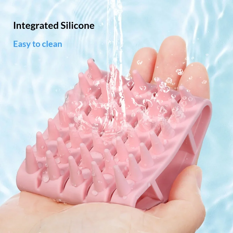 1/3/4PCS Silicone Shampoo Brush Scalp Massager Hair Washing Comb Bath Shower Hair‑Care Beauty Tool