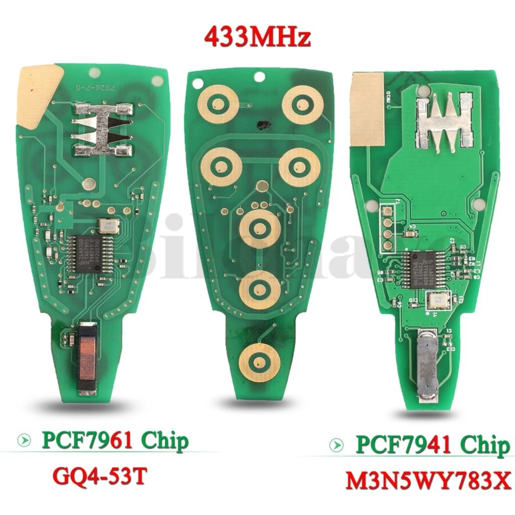

jingyuqin 7 Buttons Smart Car Key Circuit Board 433Mhz PCF7961/41 For Chrysler Town & Country For Jeep For Dodge Magnum Durango