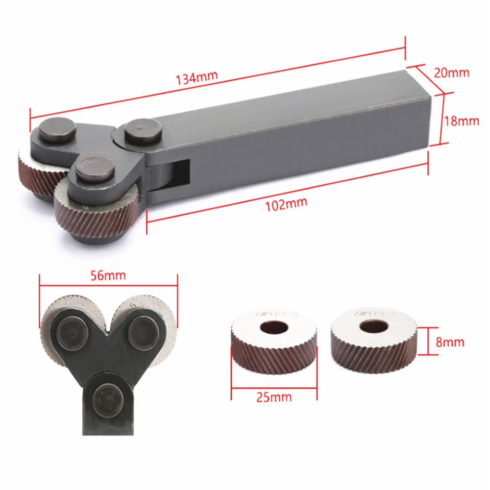Imagem -03 - Malha Knurling Ferramenta Titular Roda Reta Única Roda Linear Passo Knurling Terno Aço Torno Gravação Malha Roda de Alta Qualidade