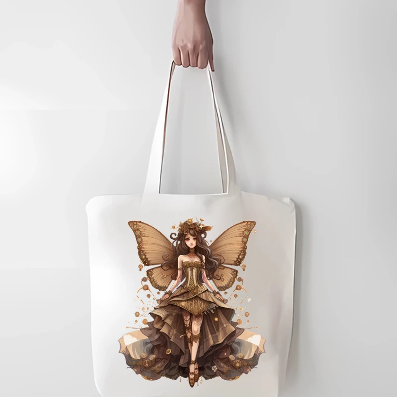 Butterfly Punk machinery Elf Girl Fairy Iron On Patches Vinyl Heat Transfer Thermal Stickers DIY For Clothes Pillow bag Patches