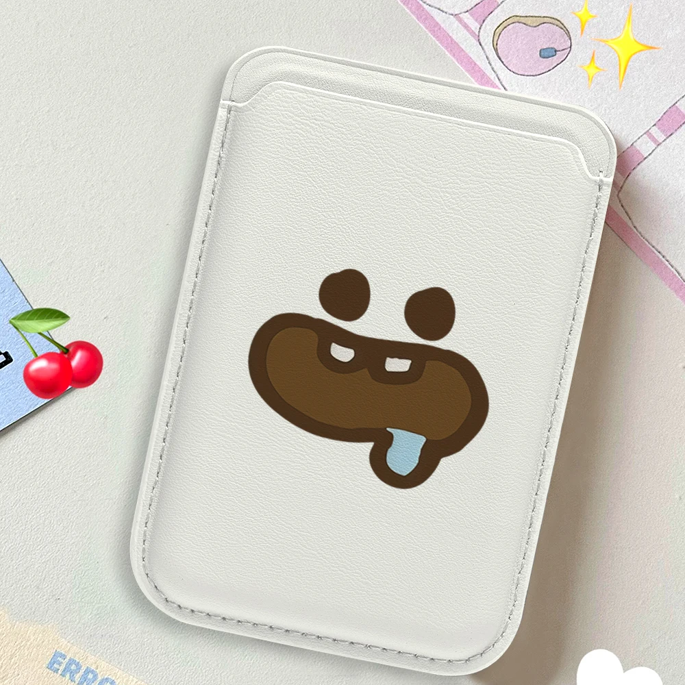 Foodie Cartoon Leder-Kartenetui Handyhülle Kartenhalter für Magnetische Hülle Geeignet für alle iPhone Magsafe Karten-Handy-Rückseiten-Taschen – Detail 3