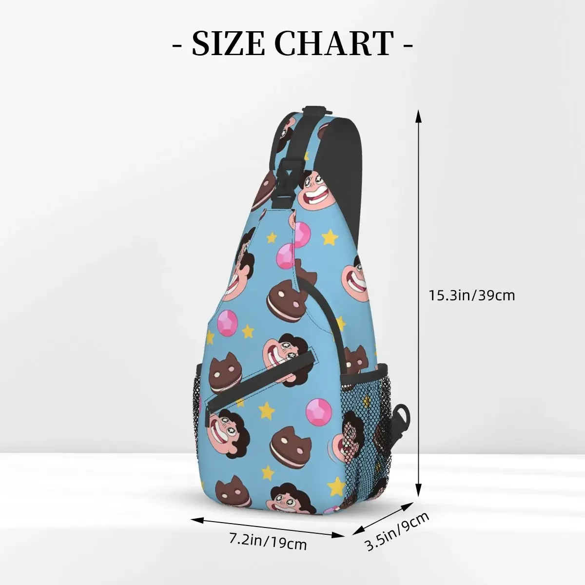 Steven Universe Pattern Crossbody Chest Bags Cartoon Style Pockets Travel Pack Messenger Sports Teens Shoulder Bag Unisex