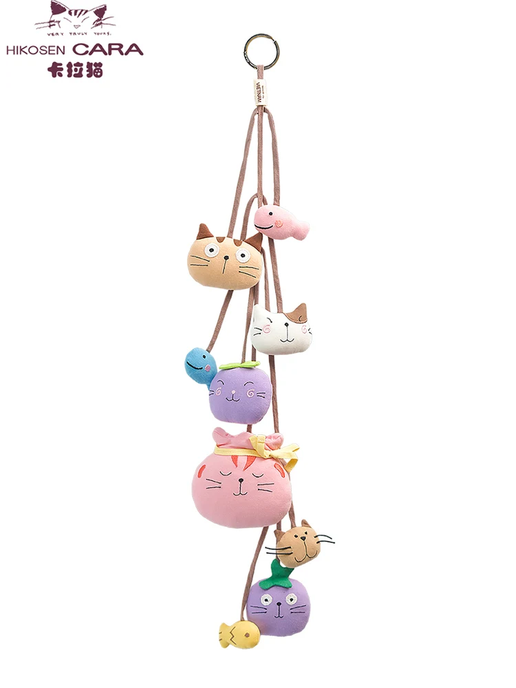 Gorąca sprzedaż 2025 HIKOSEN CARA kot oryginalny design koci worek szczęścia mały wisiorek rybka dekoracja ścienna