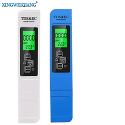 1 Set 3 In1 TDS EC Tester di temperatura penna Tester digitale multifunzionale di qualità dell'acqua per purezza dell'acqua TEMP PPM Tester