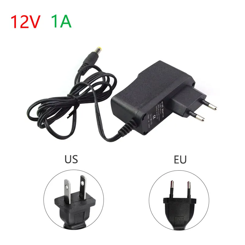 DC12V Universal Power Supply Transformer AC 100-240V to DC 12V Converter Charger Adaptor EU US 1A 2A 3A For LED Lighting