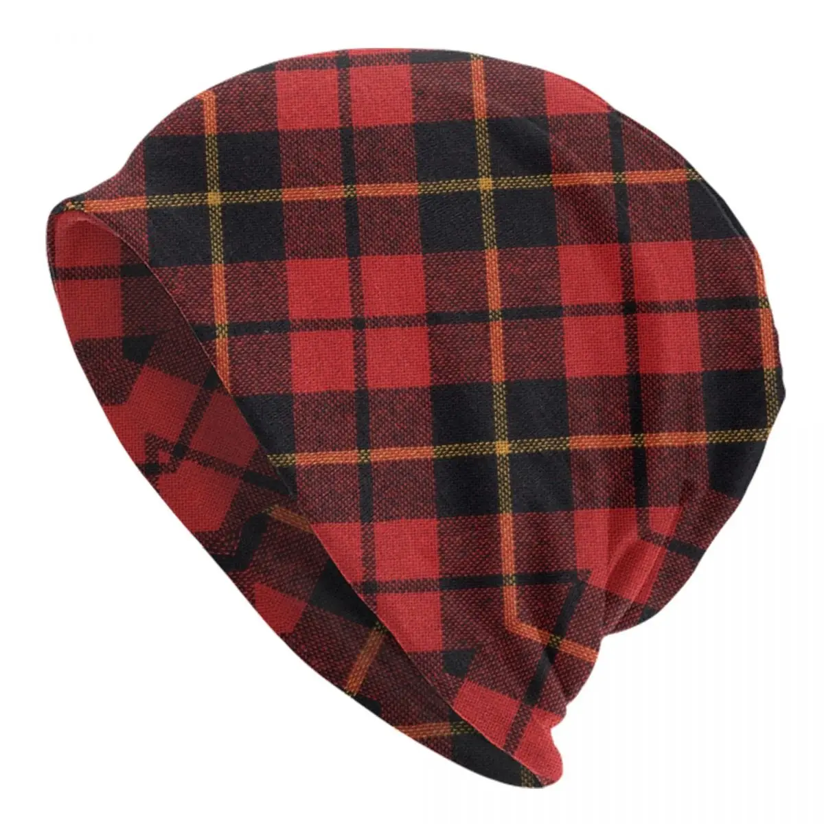 Custom Classic Scottish Clan Tartan Plaid Skullies Beanies Caps Hip Hop Knit Hats Unisex Check Geometric Gingham Bonnet Hats