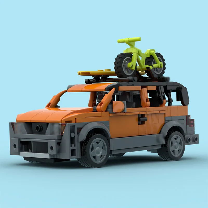 City Car Model MOC Building Bricks Compact Sport Utility Vehicle Modular Technology Gifts Holiday Assemble Children Toys Suit