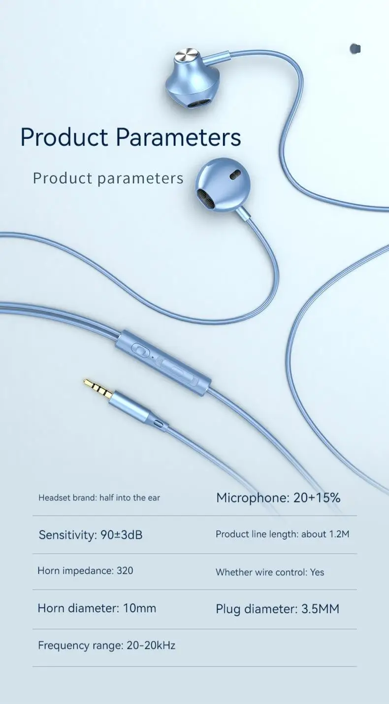 9D Stereo Type C&3.5mm Gaming Headsets Wired Earphones In-ear Headphones HiFi Bass Earphones for Samsung Earbud In Mic Handsfree