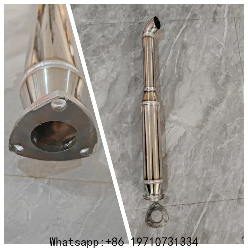 Small Four-wheel Tractor Middle Drag Exhaust Pipe 2 Holes 3 Holes 4 Holes Stainless Steel Thickened  Chimney