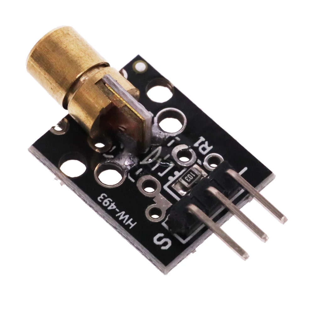 KY-008 650nm Laser Sensor Module 3Pin 6mm 5V 5mW Red Laser Dot Diode Copper Head for Arduino DIY Kit