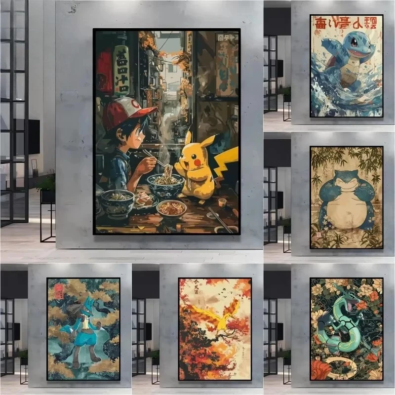 pintura-a-oleo-por-numero-venda-quente-anime-pokemon-elf-pikachu-decoracao-de-casa-quarto-presente-framelss