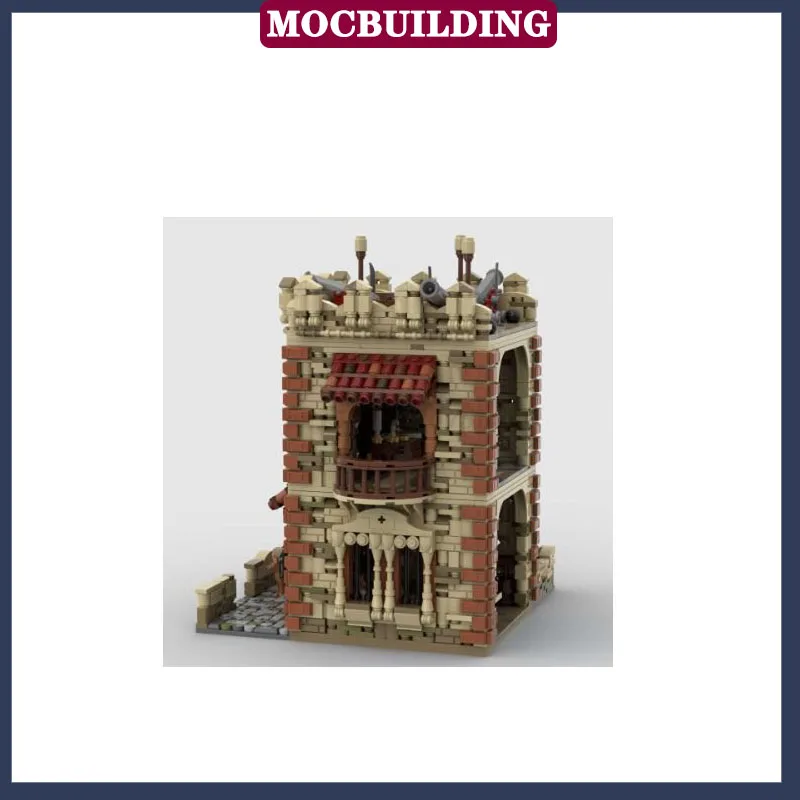 MOC Urban Architecture Sabre Island Model Building Block Assembly UCS Street View Collection Toy Gifts