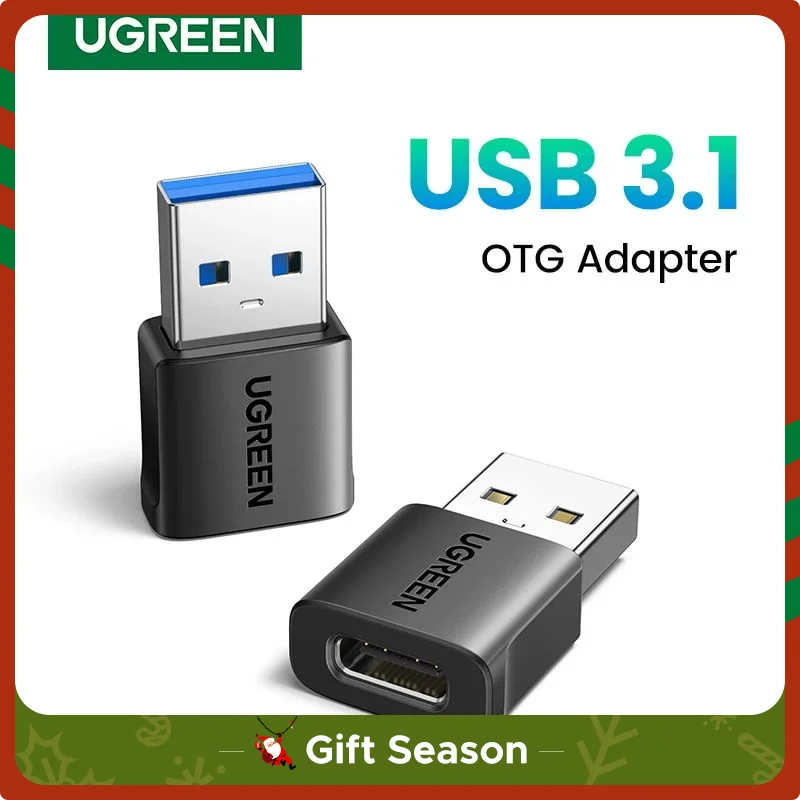 UGREEN USB 3.1 Type C OTG Adapter USB A Male to USB C Female Cable Converters For Macbook Samsung S10 Huawei USB To Type-c OTG