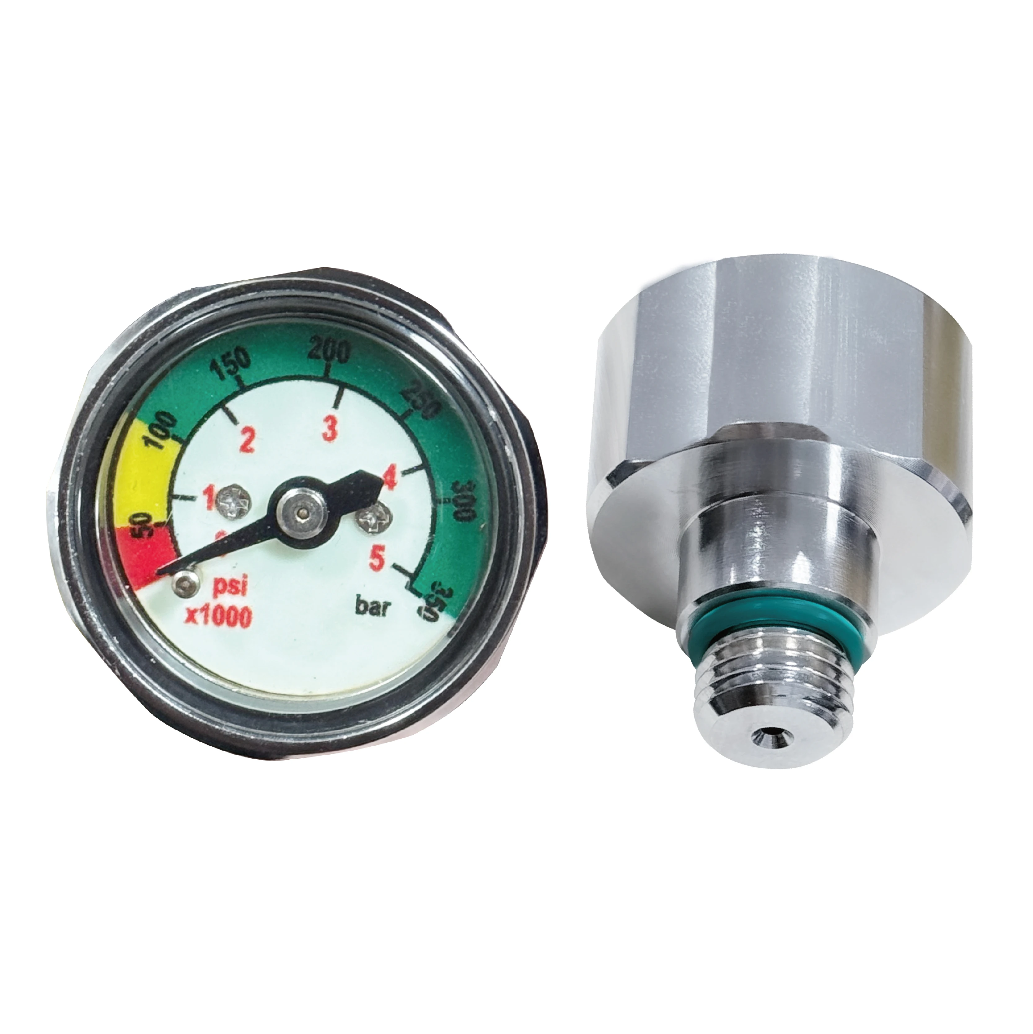Accurate Mini Scuba Pressure Gauge (SPG) for First Stage Valve, Compatible with 350 BAR / 5000 PSI Cylinders
