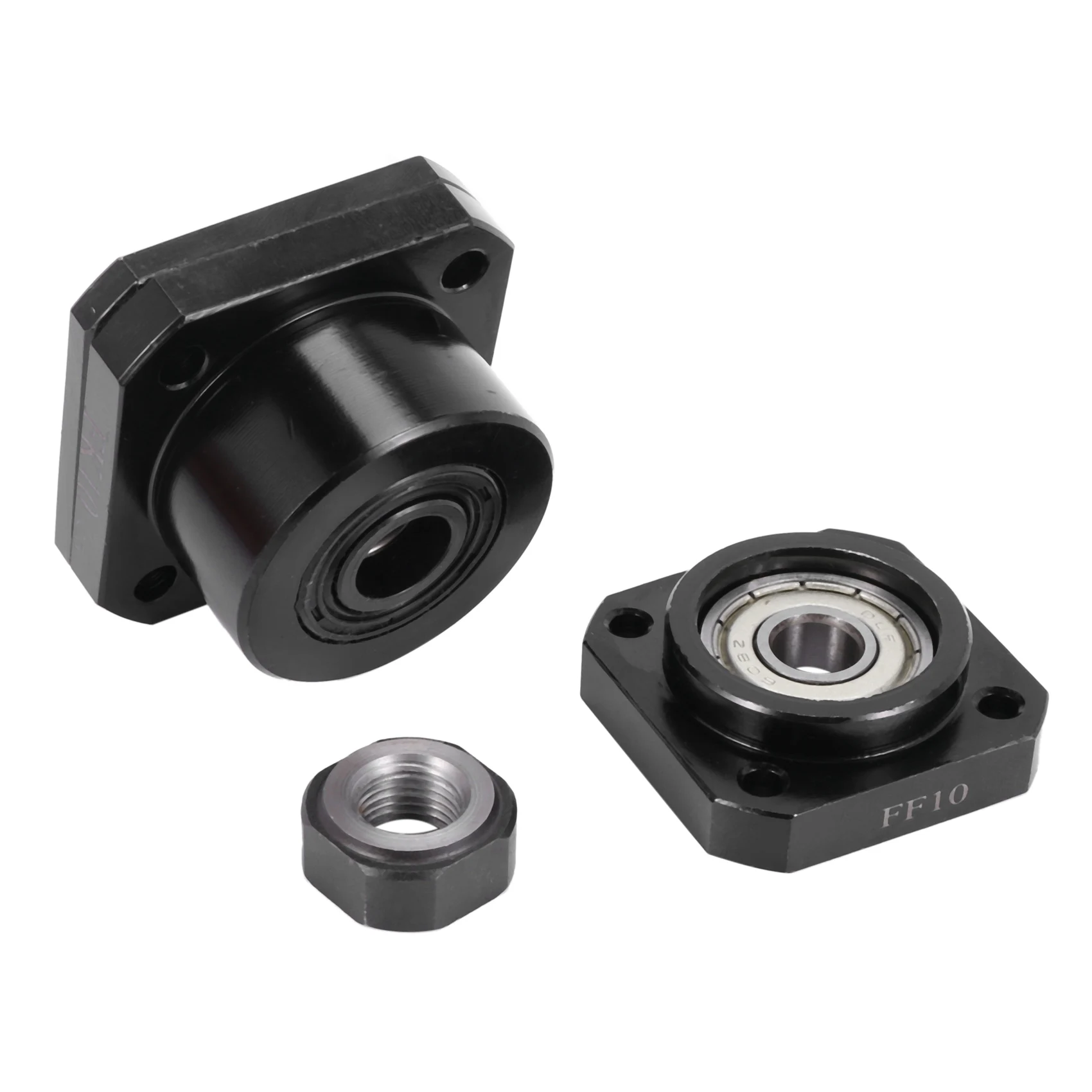 AT63-1 Pcs FK10 Fixed Side +1 Pcs FF10 Floated Side For SFU1204 Ballscrew CNC Parts Ball Screw 1204 Fk/Ff10 End Support