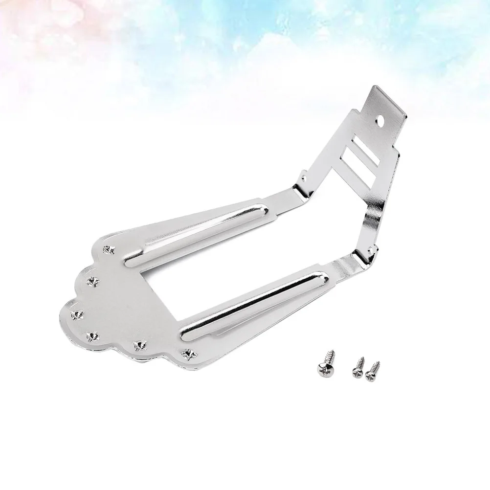 

Ga419 Silver Jazz Guitar Bridge Tailpiece 6 String Adjustable Height Trapezoidal Tailgate Replacement for Acoustic Electric