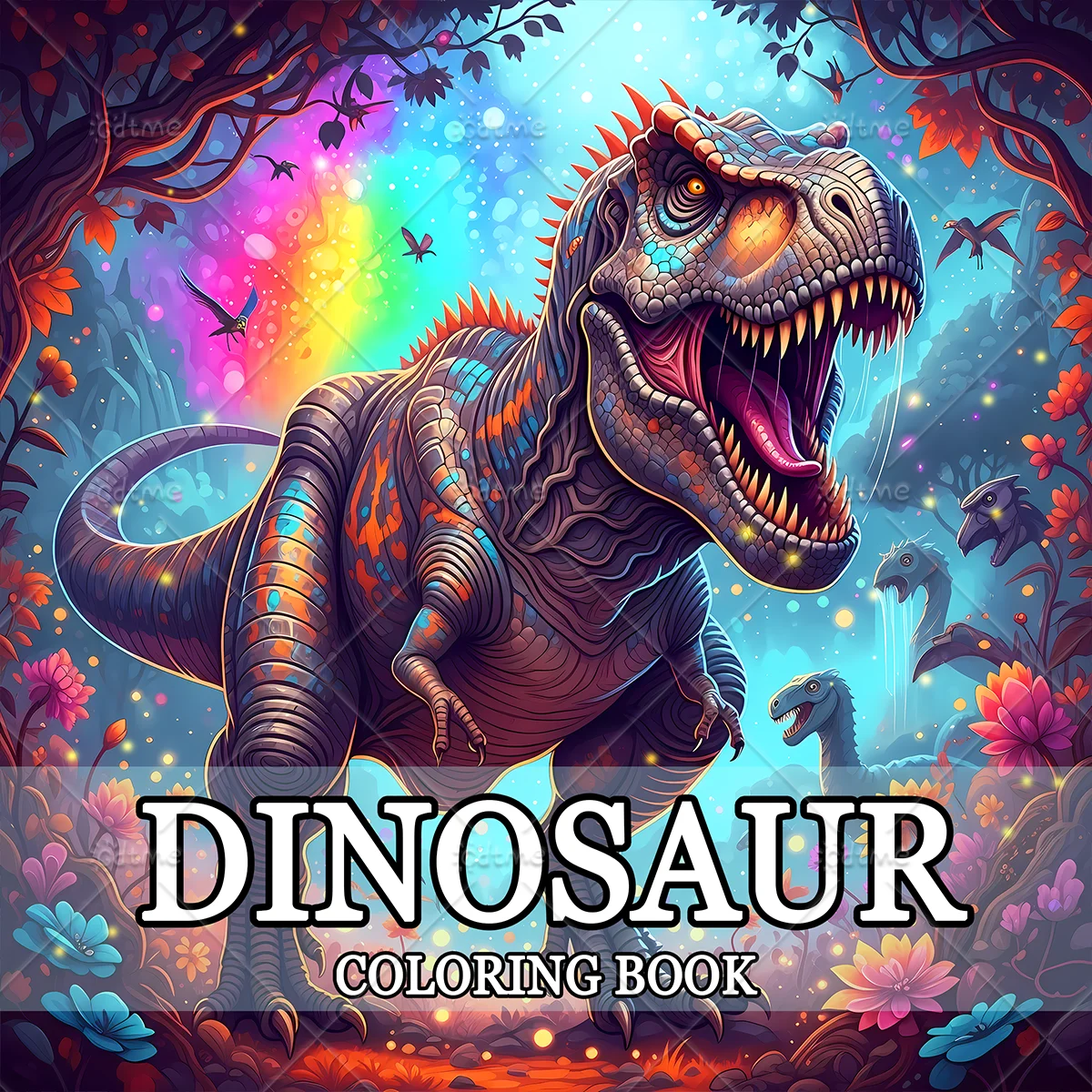 Libro para Colorear de Dinosaurios para Adultos, Alivia el Estrés, Arte DIY Fácil, Dibujo y Pintura para Niños, Libros Educativos de Garabatos ﻿