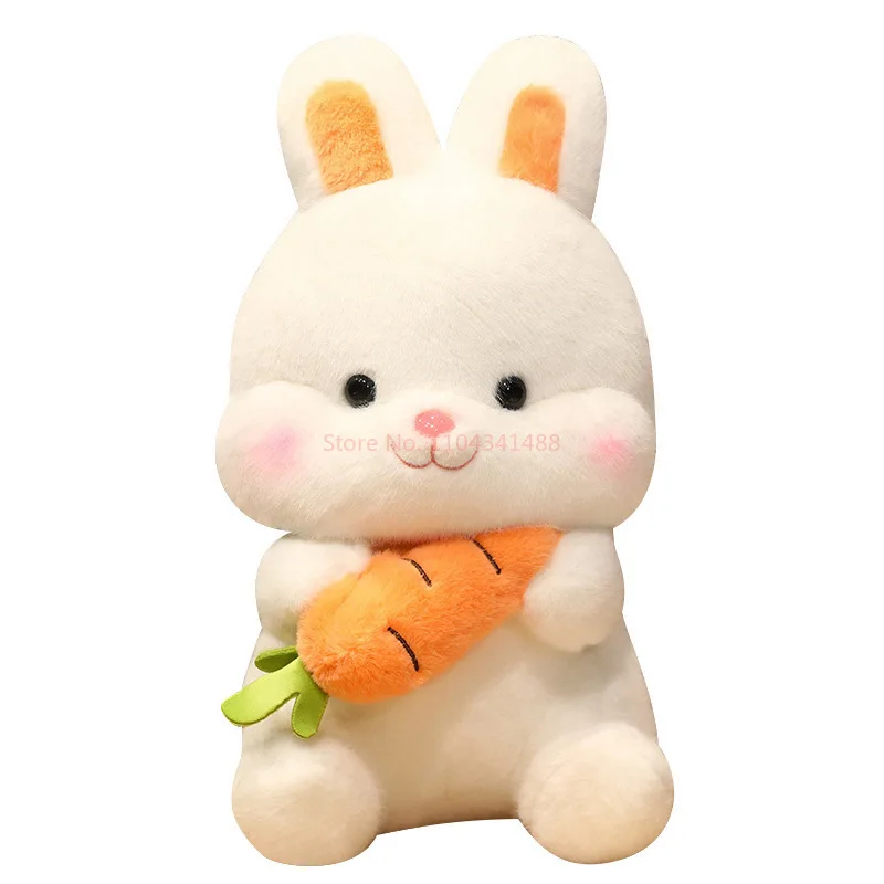 Kawaii Carrot Rabbit Plush Toy Cute Rabbit Doll Fill The Pillow Soft Animal Mat Room Decorations Girl And Child Birthday Gifts