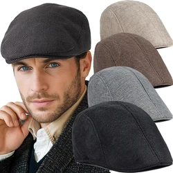 Boinas de primavera y verano para hombre, boina de estilo británico, sombreros Retro de Inglaterra, sombreros de moda para hombre, gorras de pintor con visera para papá