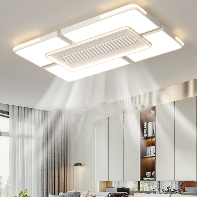 Modern Ceiling Lamps Bedroom Folding Ceiling Fan Ceiling Fan with LED Light and Control Ceiling Lamp for Living Room Lighting