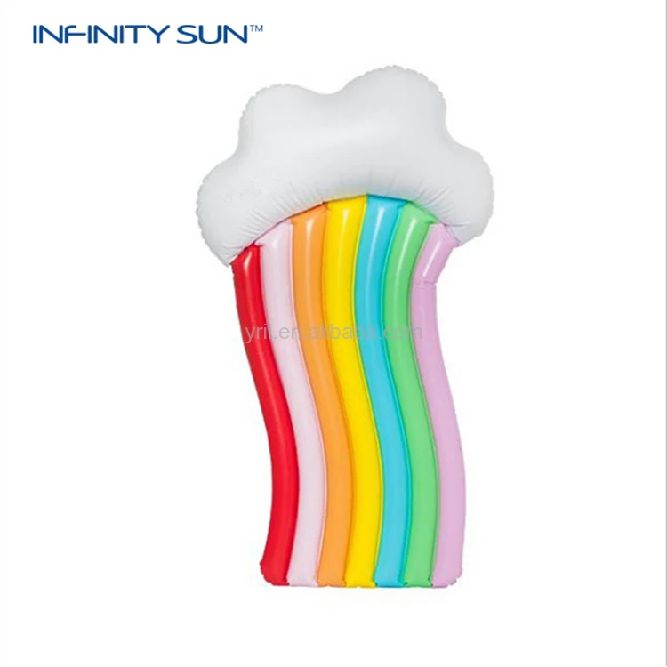 

Infinity Sun Kids Summer Air Mattress Rainbow Inflatable Swimming Pool Float