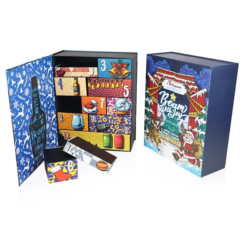 

Customization.Wholesale Custom Logo Packaging Bottle Wine Box Christmas Beer Advent Calendar Mystery Box