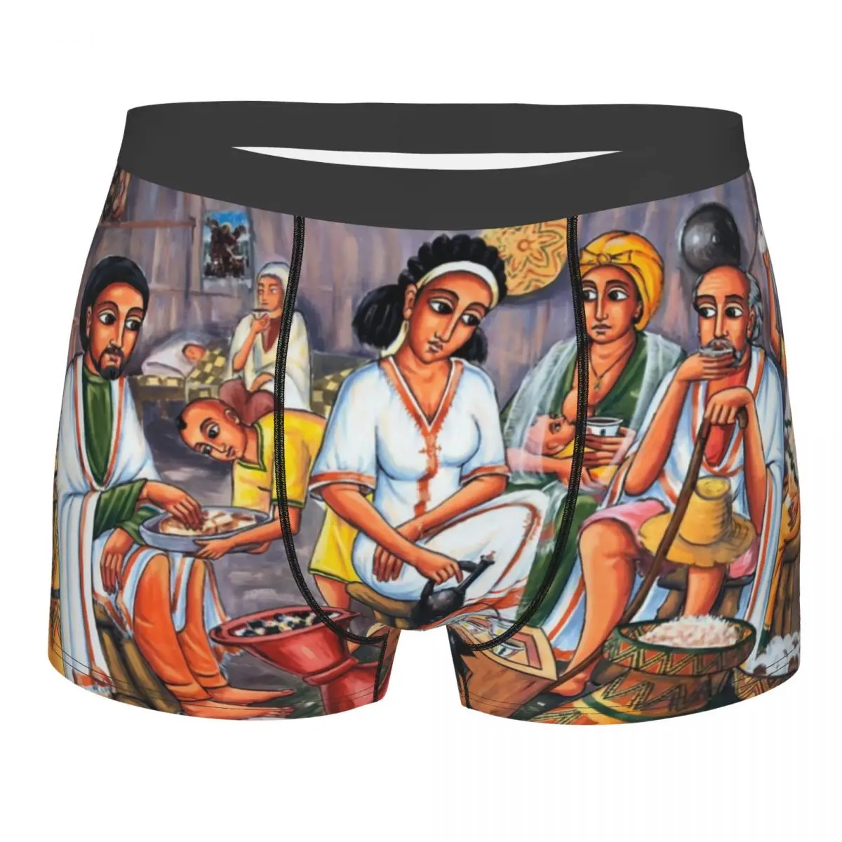 Ethiopian Coffee Ceremony Valentine'S Day Underwear Male Anniversary Gift Printed Boxer Briefs Shorts Panties Soft Underpants
