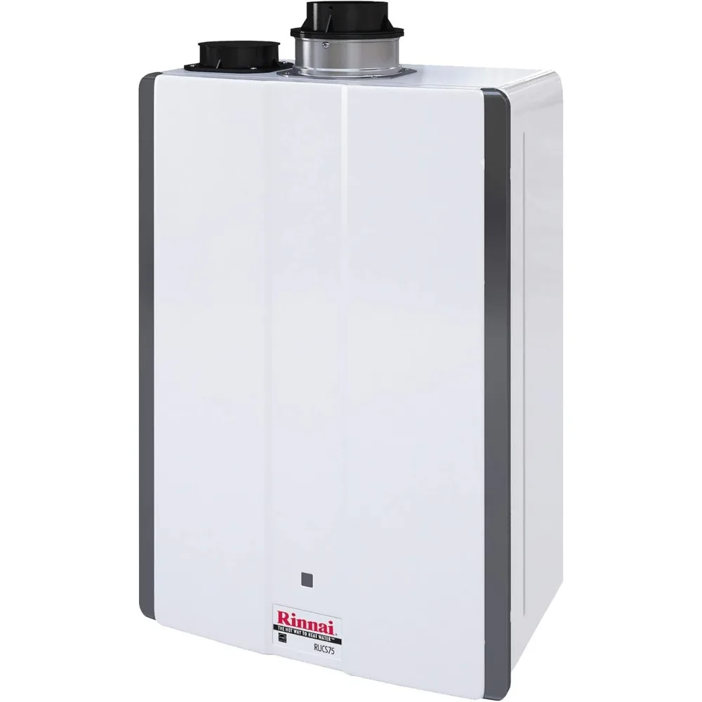 RUCS75iP Tankless Hot Water Heater, 7.5 GPM, Propane, Indoor Installation