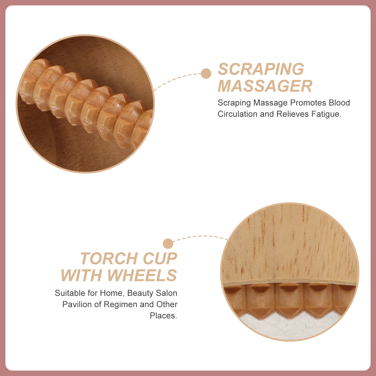 

Back Scraper Massager Cup-shaped Wood Device Scraping Tool Household Chinese Cupping Massage Sensitive Areas Portable
