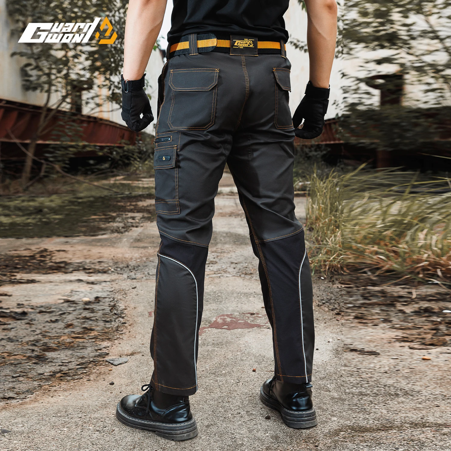 Guardwon New Tactical Work Pants Multi-pockets Elastic Work Cargo Pants Camping Climber Pants Fishing wear