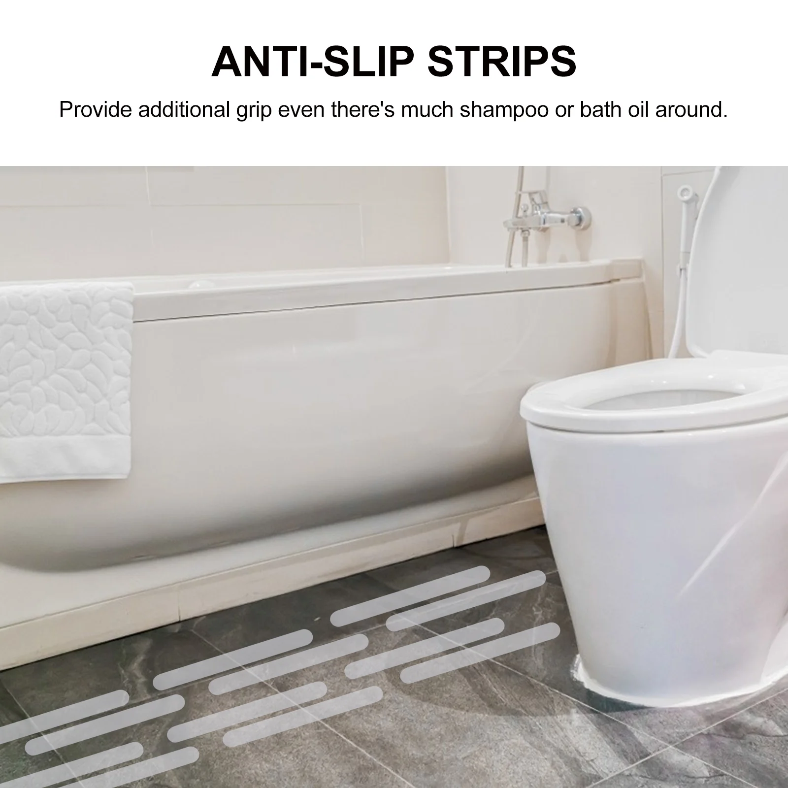 

36Pcs Anti-Slip Strips Transparent Bathroom Safety Strips Bathtubs Showers Stairs Waterproof Non-Slip Adhesive Grip Tape