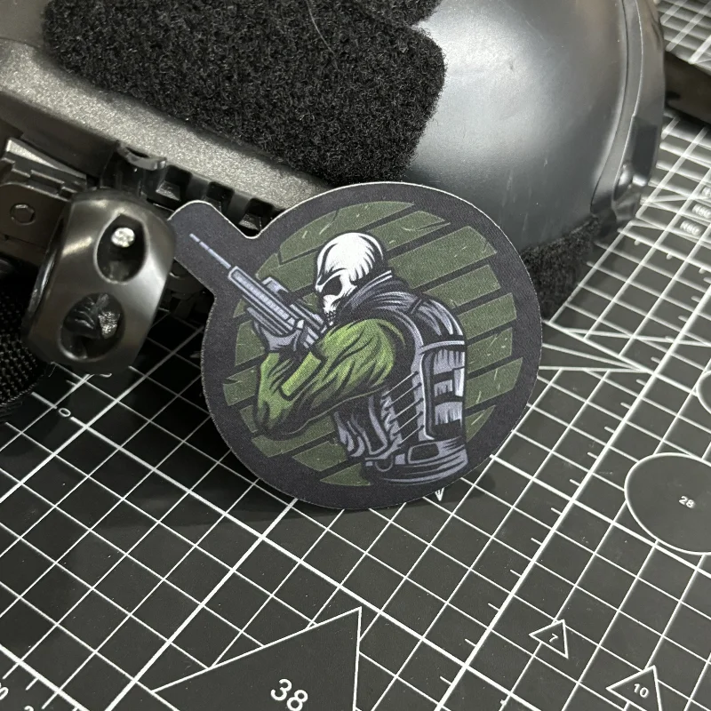 Army Skull Soldier Tactical Patch SWAT Tame Morale Badge Hook and Loop Printing Patches Military Armband Backpack Sticker