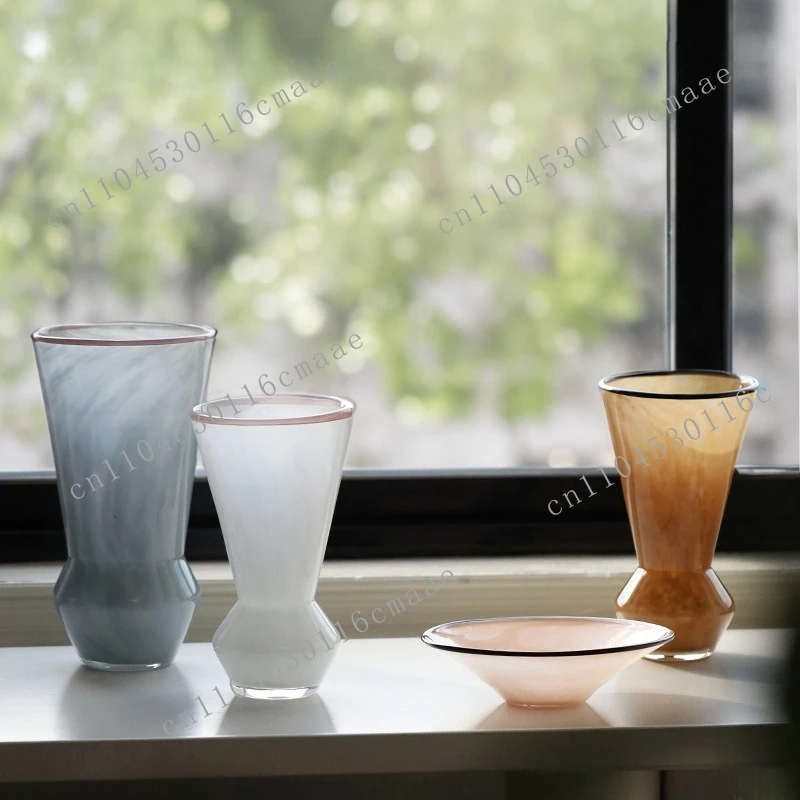 T glass vase ornament living room flower arrangement retro creative hydroponic utensils exquisite large diameter flower utensils