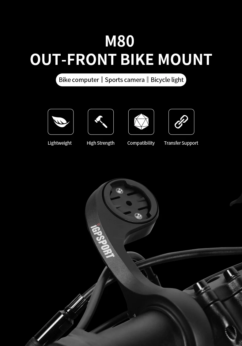 iGPSPORT Fahrradcomputer-Halterung Verlängerung M80 Out-Front Fahrradhalterung für iGPSPORT Fahrradcomputer – Detail 1