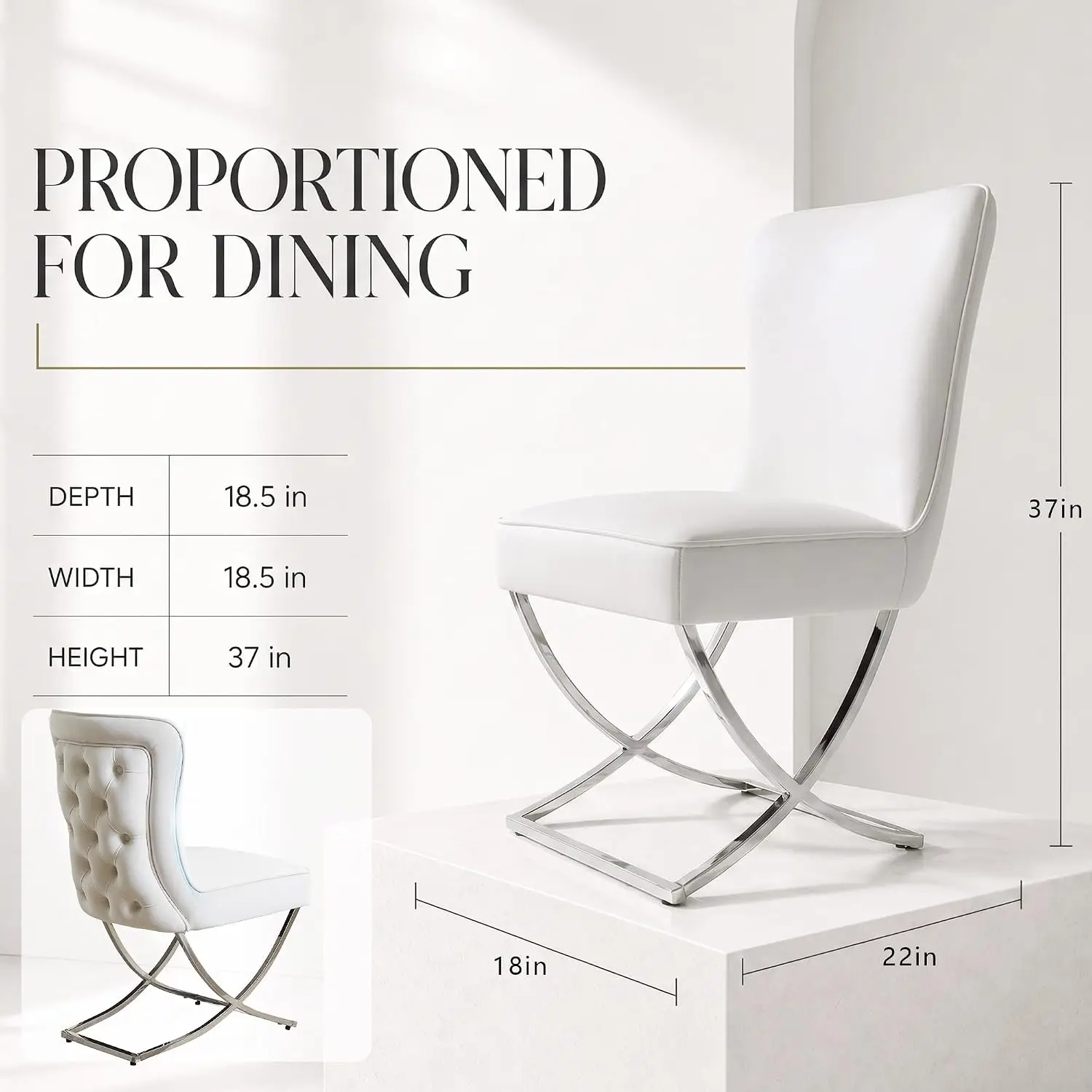 Velvet Dining Chairs Set of 4, Modern Armless Upholstered Kitchen Chairs with Button Tufted Backrest, Mid Century, Custom