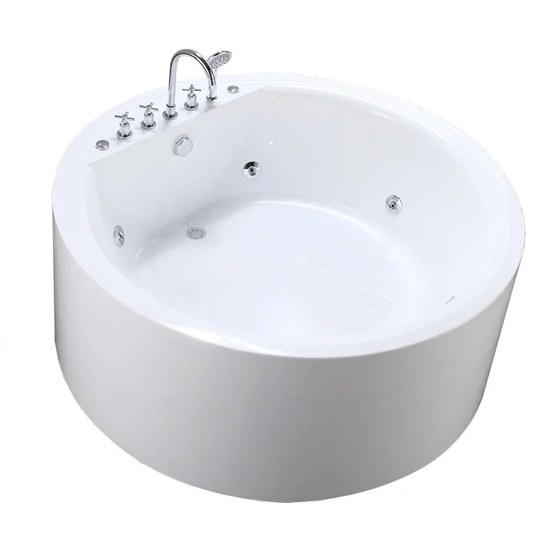 

Acrylic bathtub double freestanding integrated round