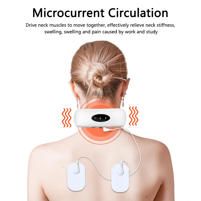 Masajeador eléctrico de cuello y espalda por pulso, 6 modos, Control de potencia, calefacción por infrarrojos lejanos, herramienta para aliviar el