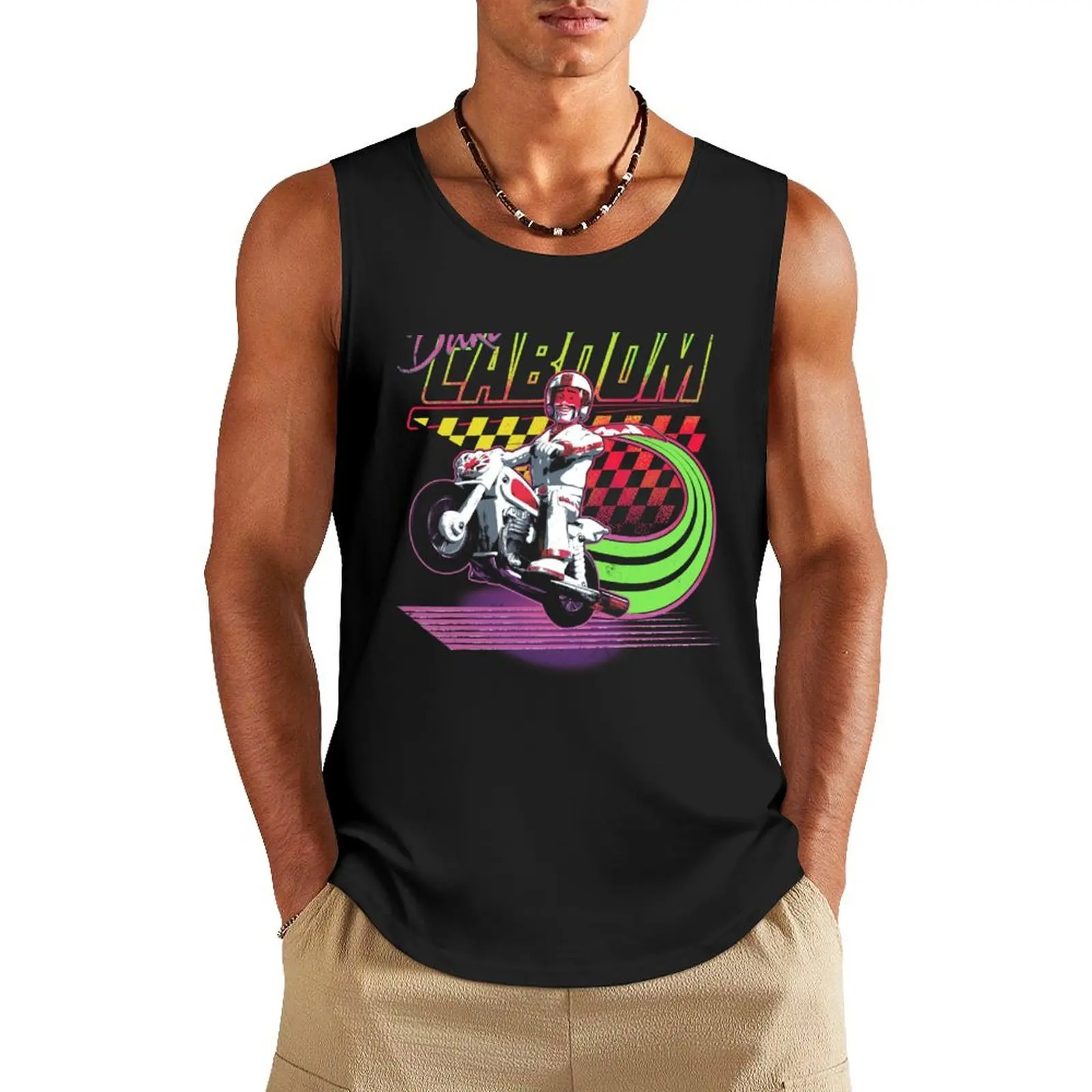 

Cartoon 4 Duke Caboom Neon Tank Top anime gym t-shirts for Men's gym T-shirt man Men's gym articles