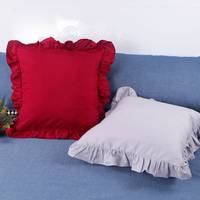 1-Pack  Pillowcases with Ruffles (No Pillow Core ) , Farmhouse French Shabby Romantic Chic Pillow Cover for Bedding