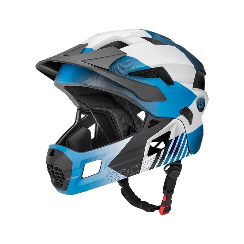 AliExpress ROCKBROS Children's Cycling Helmet Kids Detachable Bicycle Full Face Helmet Skateboarding Scooter Safety MTB Road Bike Helmet