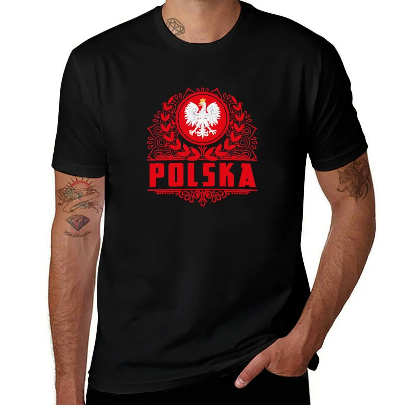 

Polska Poland Mandala T-Shirt Sweat Resistant Workout Tee Shirt