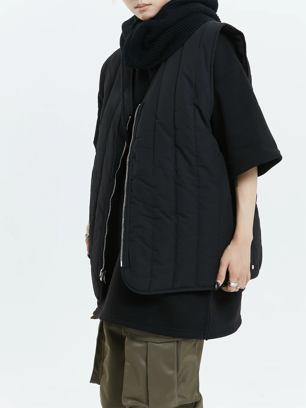 

Легкий пуховый жилет MICHINNYON для осени и зимы, универсальный, на молнии, 3D, двусторонний, многоразовый, уличный стиль, хлопок...