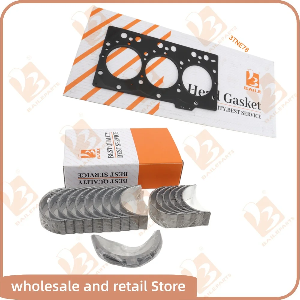 

For Yanmar 3TNE78 Crankshaft Main Bearing & Con Rod Bearing Cylinder Head Gasket Diesel Engine Overhaul Rebuild Kit Engine Parts