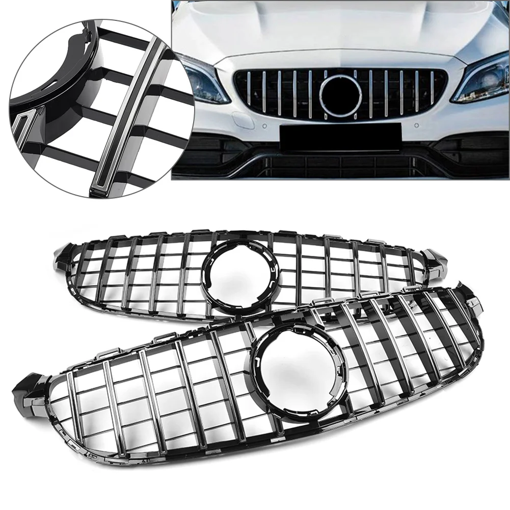 

GTR Style Car Front Bumper Radiator Hood Grille Racing Grill For Mercedes Benz W205 C63 C63S AMG 2019 2020 2021